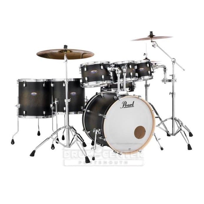 Pearl Decade Maple 7pc Drum Set Satin Black Burst