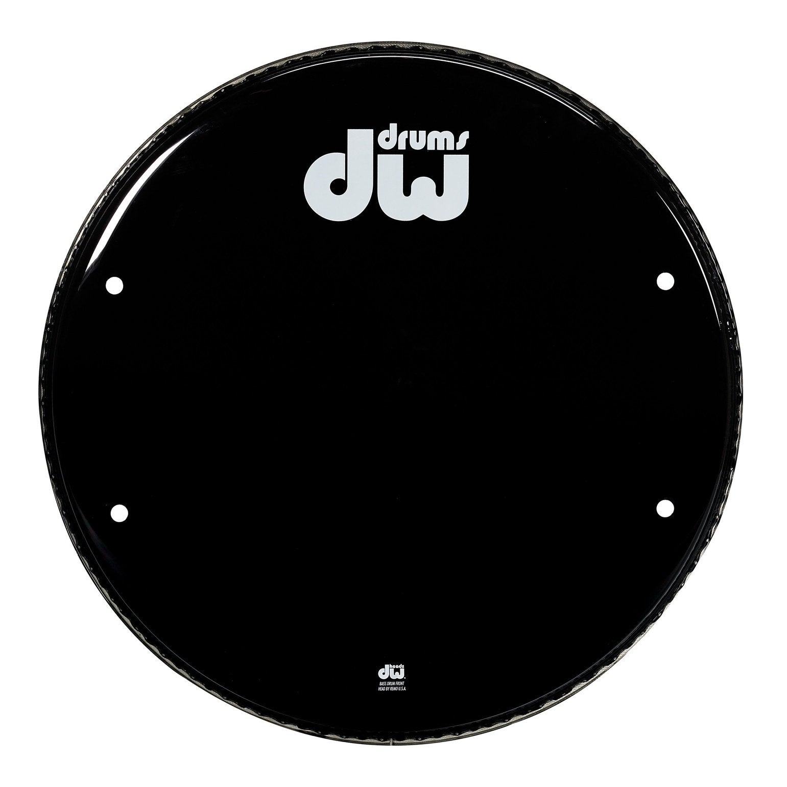 DW Drum Heads : 28 Inch Gloss Black Bass Drum Head