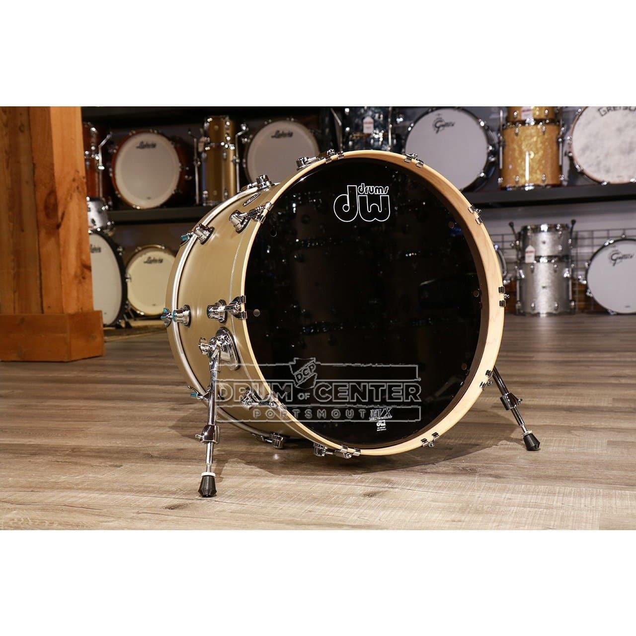 DW Performance Bass Drum 22x14 Hard Satin Gold Mist