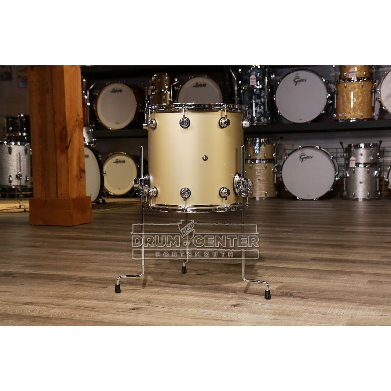 DW Performance Floor Tom 16x14 Hard Satin Gold Mist