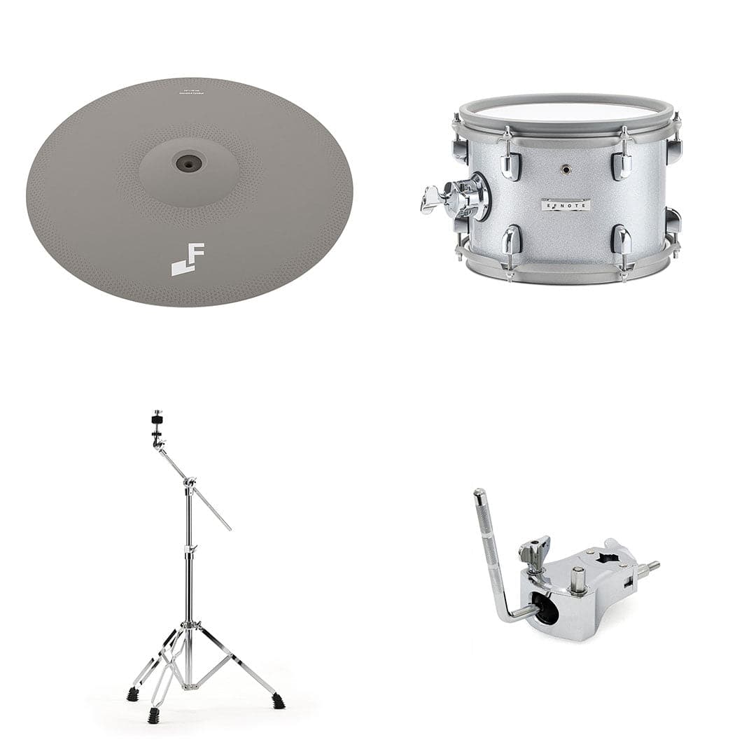 EFNOTE 7 Expansion Pack - 18" Cymbal w/Stand, 10” Rack Tom w/Mount