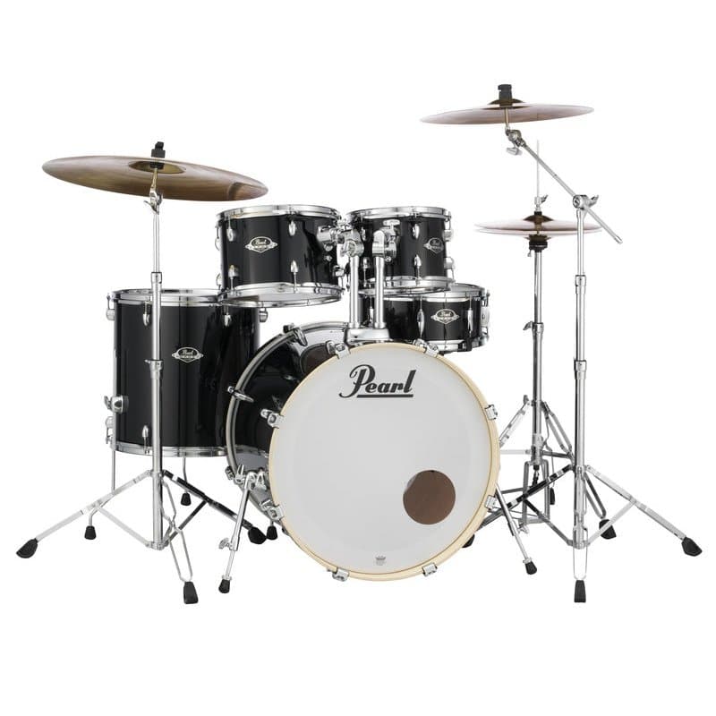 Pearl Export EXX725S 5pc Drum Set Jet Black w/Hardware