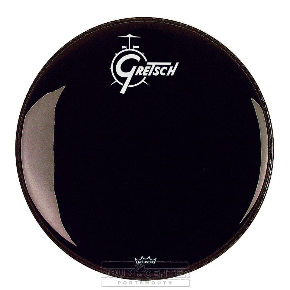 Gretsch Bass Drum Head Ebony 22 With Logo