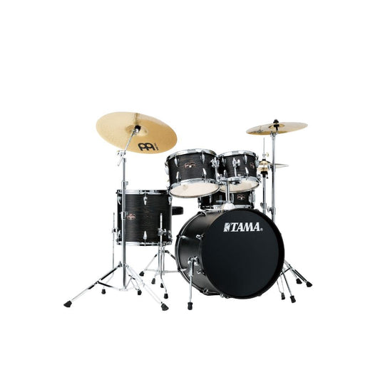 Tama Imperialstar 5pc Complete Kit w/ Meinl HCS Cymbals Black Oak Wrap - IE50CBOW