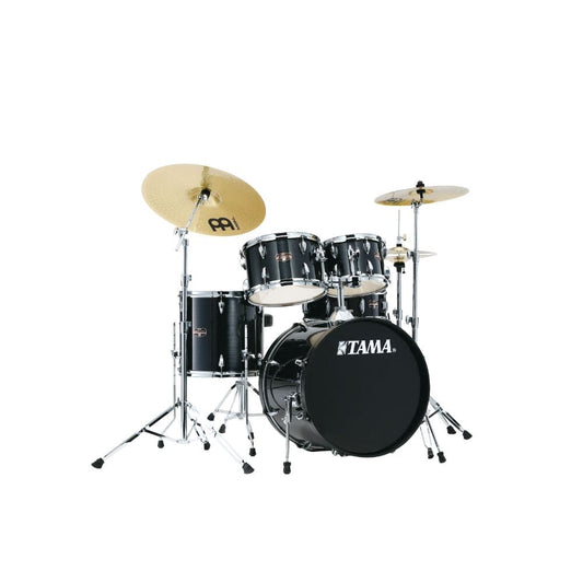 Tama Imperialstar 5pc Complete Kit w/ Meinl HCS Cymbals Hairline Black - IE50CHBK