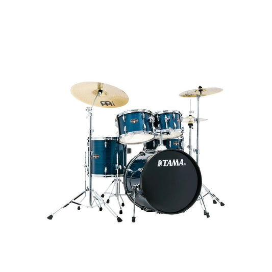 Tama Imperialstar 5pc Complete Kit w/ Meinl HCS Cymbals Hairline Blue - IE50CHLB