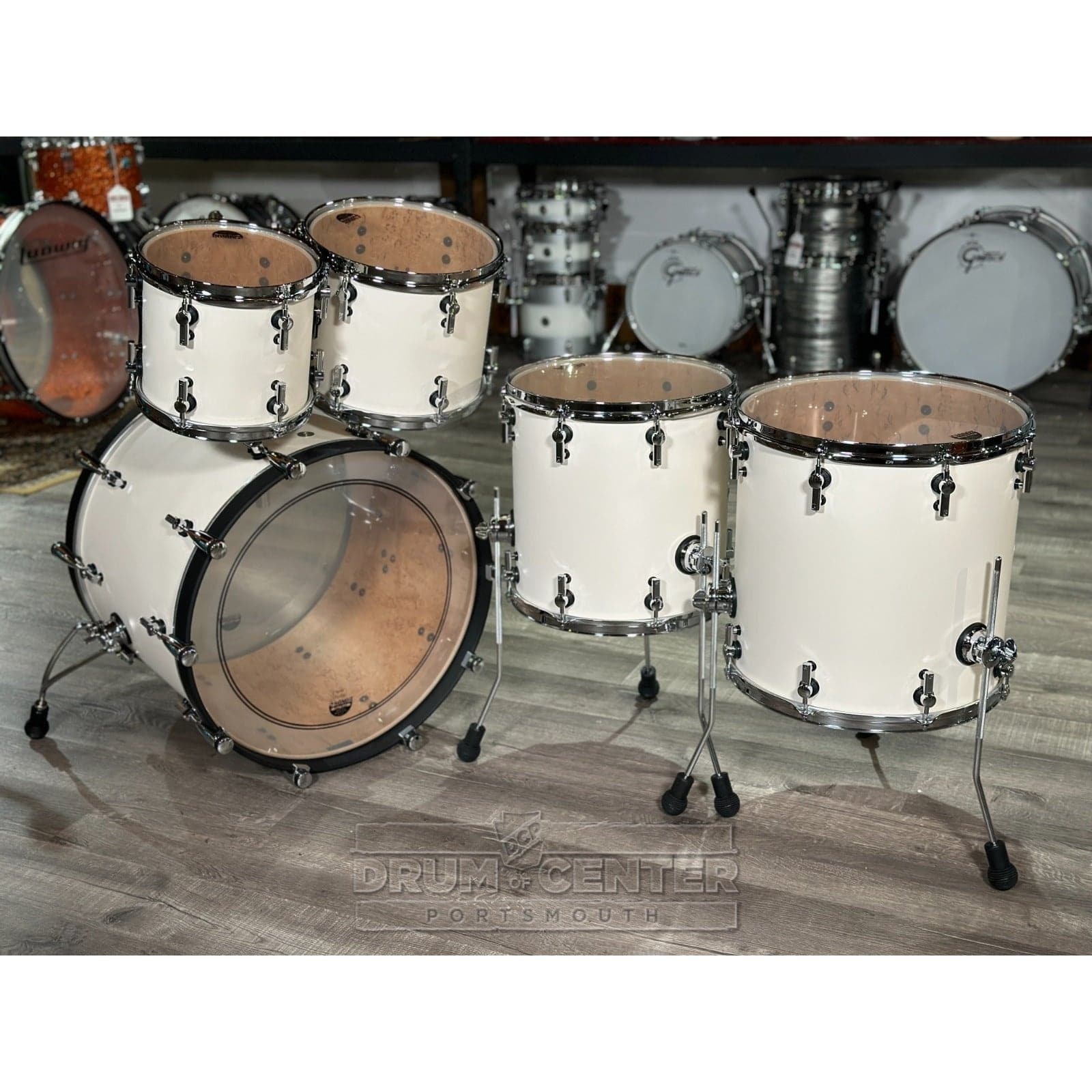 Sonor SQ2 Medium Birch "Sonorlite" Formula 5pc Drum Set Creme White