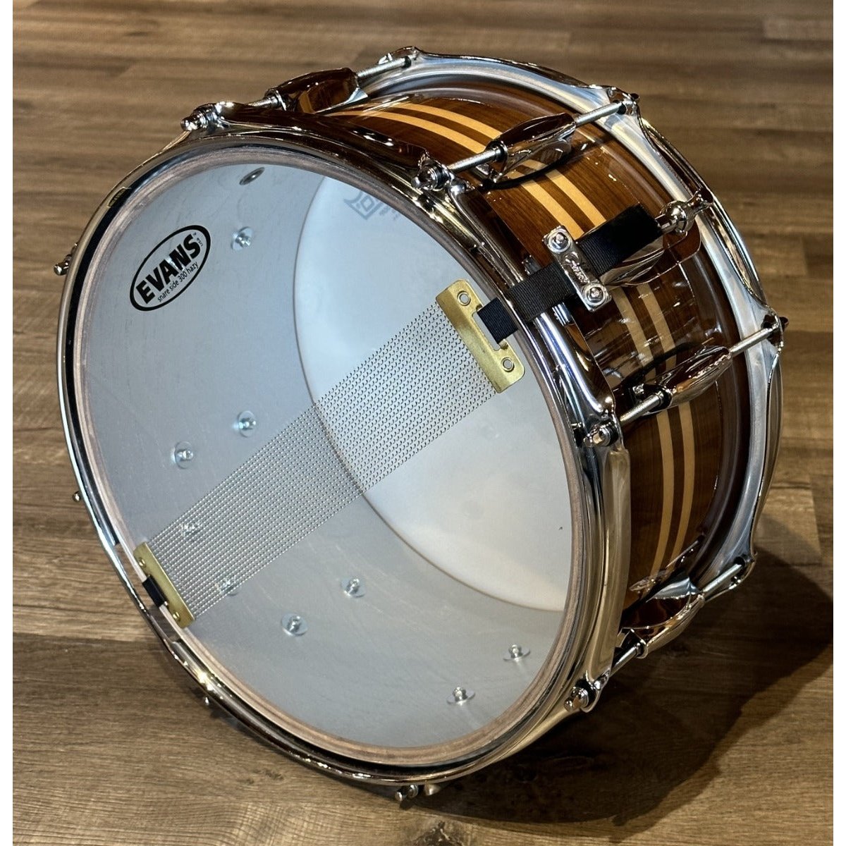 Used Gretsch Full Range Walnut Snare Drum w/ Maple Inlay 13x7