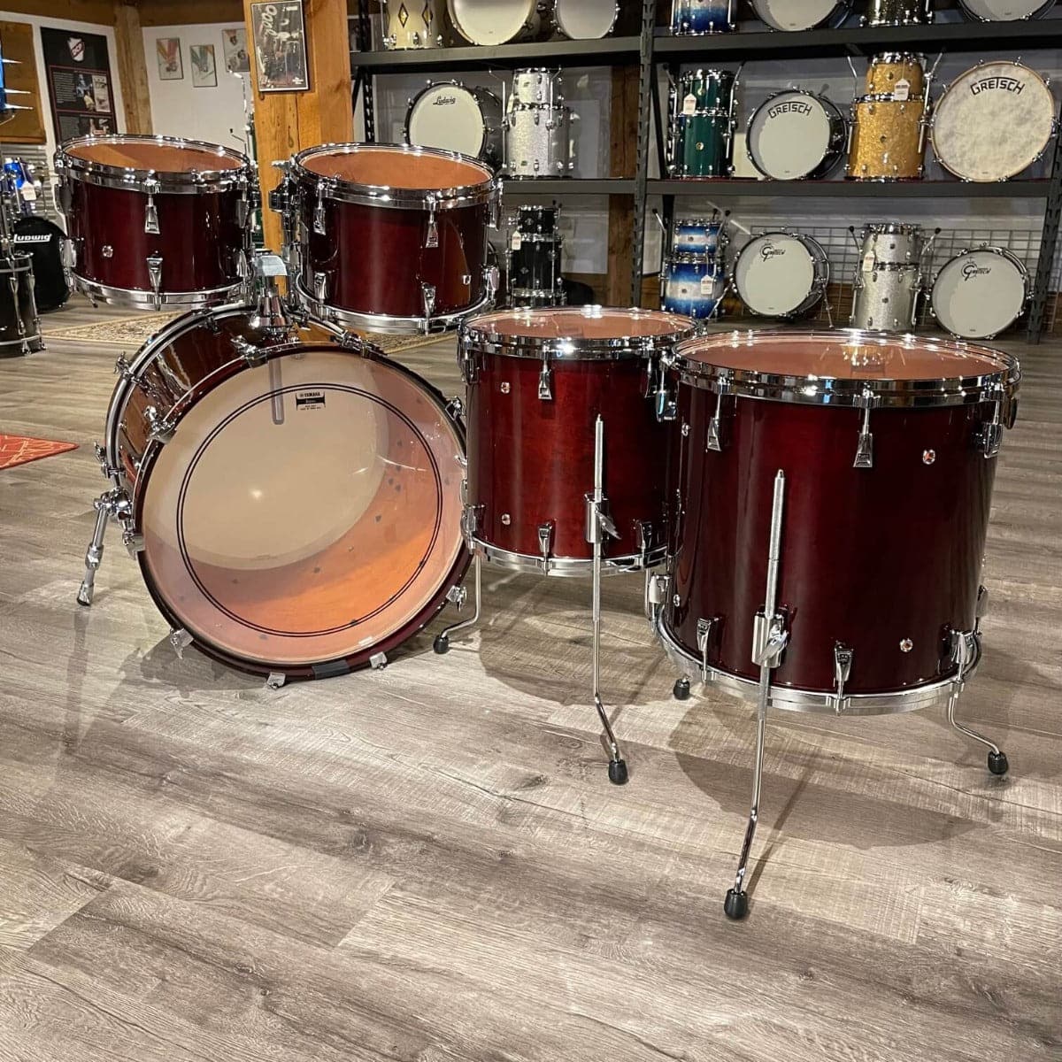 Yamaha Absolute Hybrid 5pc Drum Set - Classic Walnut - 22/10/12/14/16