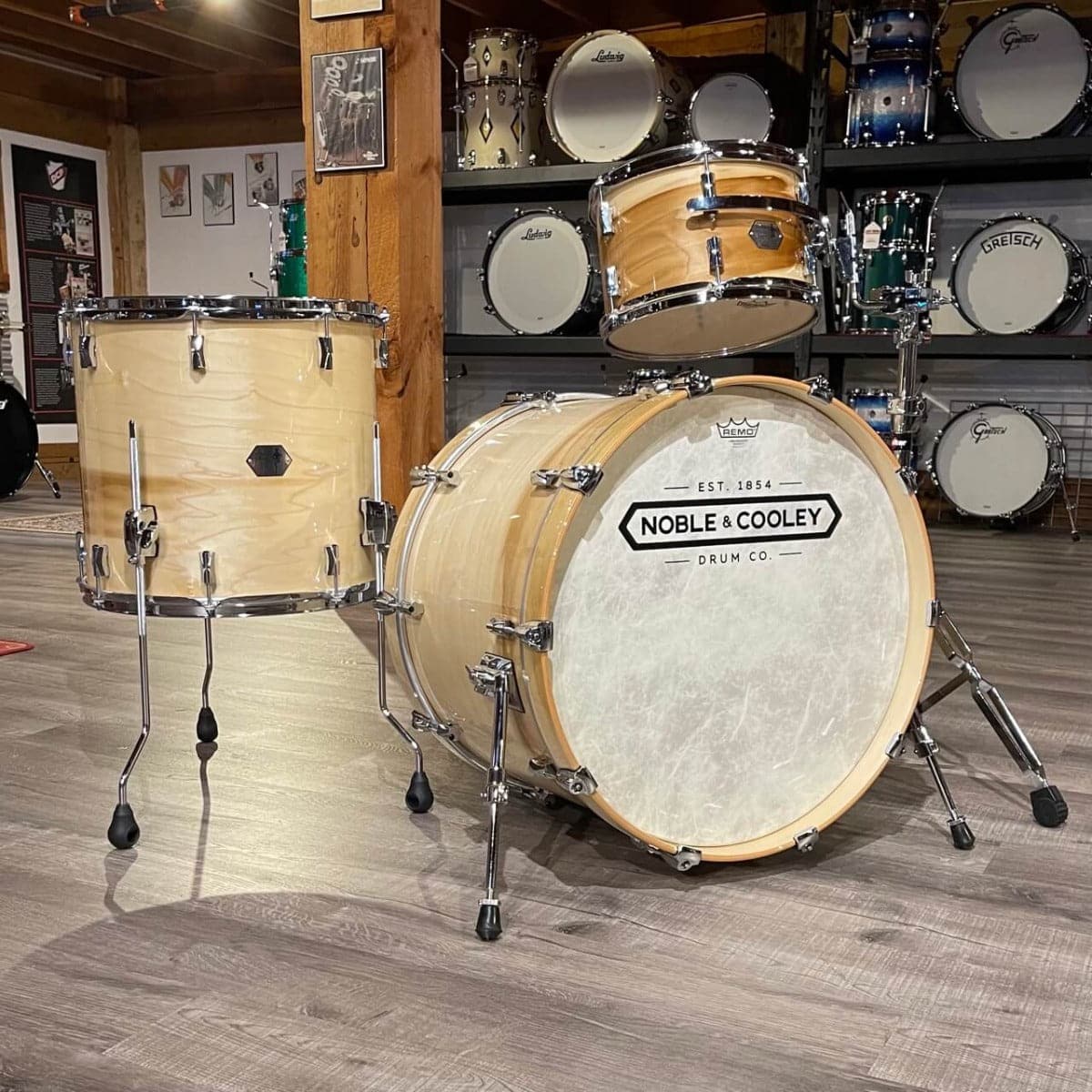 Noble & Cooley Union 3pc Drum Set - Natural Gloss