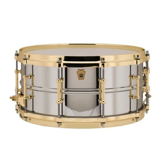 Ludwig LB402BBTWM Supraphonic Chrome Over Brass Snare Drum w/Brass Trim & P86 14x6.5