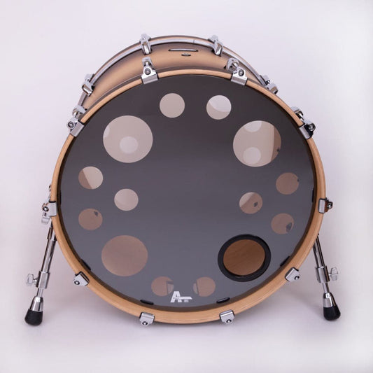 Attack Orbit Series Clear/Black Ported Drum Head - 20"