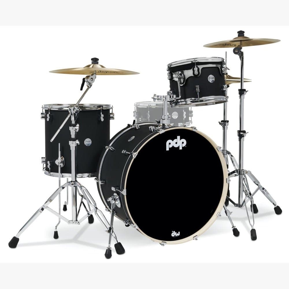 PDP Concept Maple 3pc Rock Drum Set - Satin Black