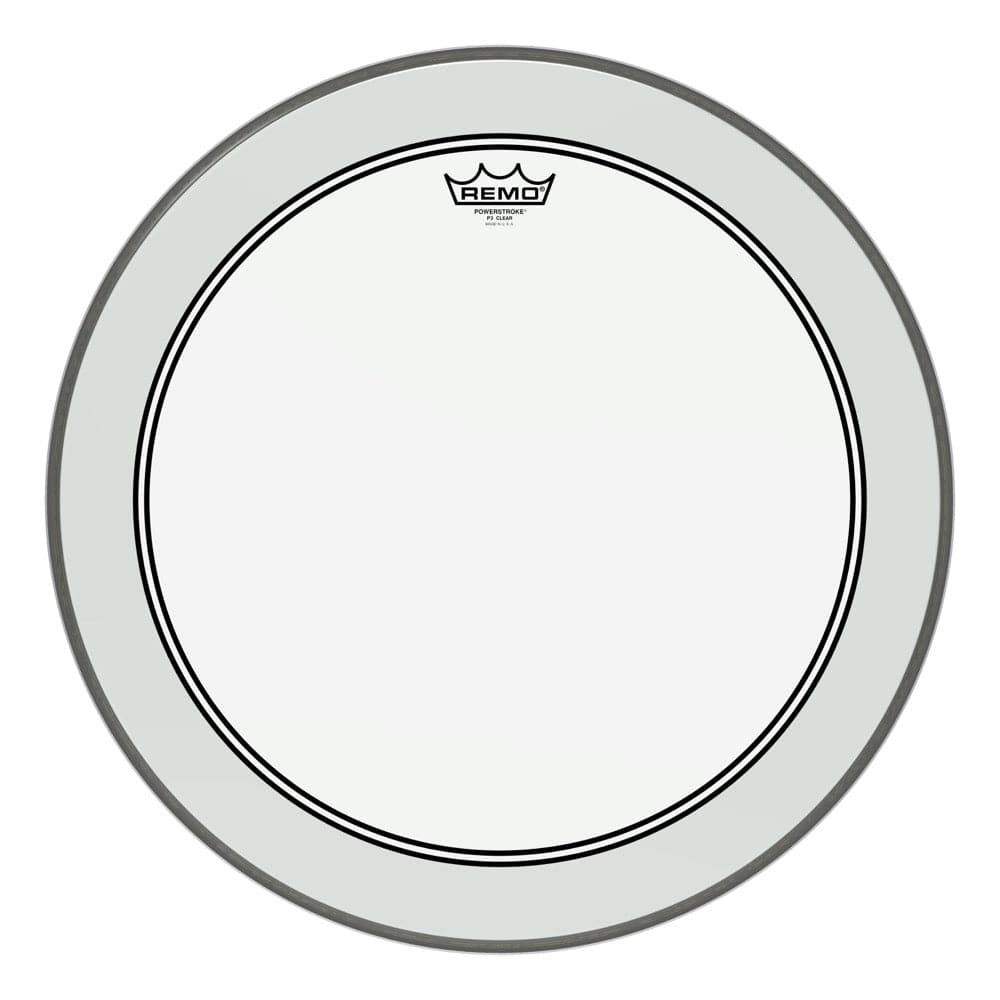 Remo Clear Powerstroke P3 22 Inch Drum Head w/2.5 Impact Patch