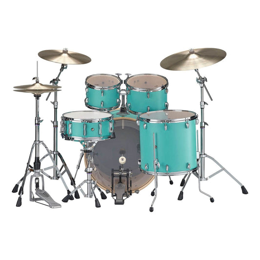 Yamaha Stage Custom Birch 5pc Drum Set w/22BD & 680 Hardware - Matte Surf Green