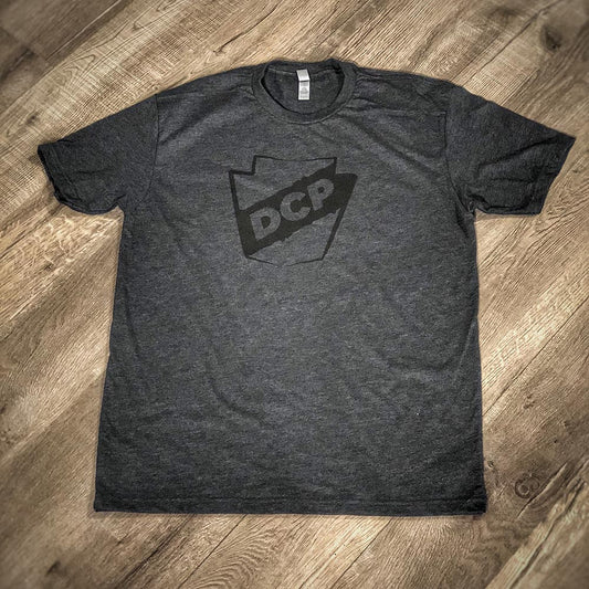 DCP Apparel : T-Shirt, Charcoal w/Black Badge, X-Large