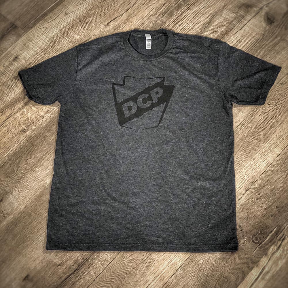 DCP Apparel : T-Shirt, Charcoal w/Black Badge, XX-Large