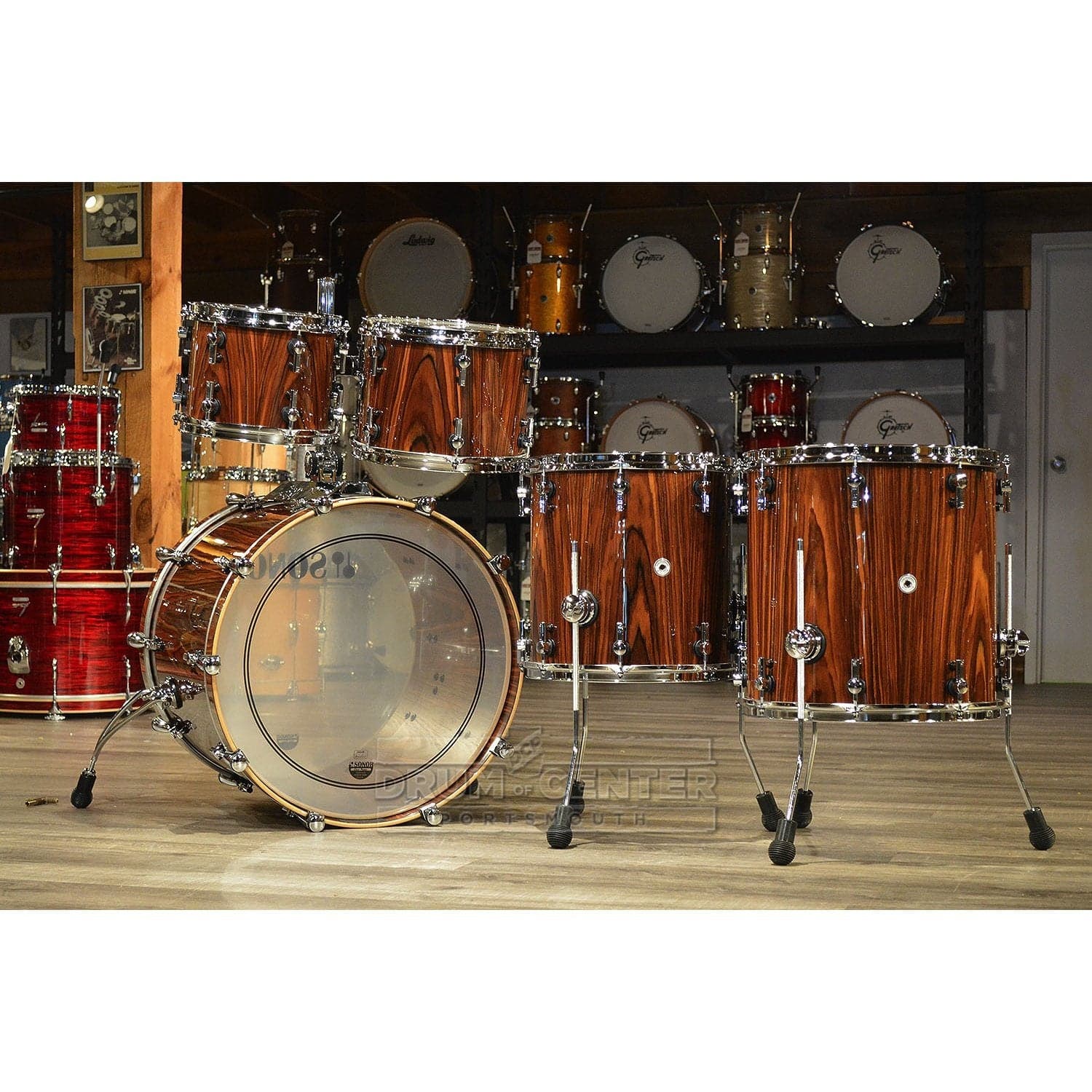 Sonor SQ2 Heavy Beech 5pc Drum Set Gloss Rosewood