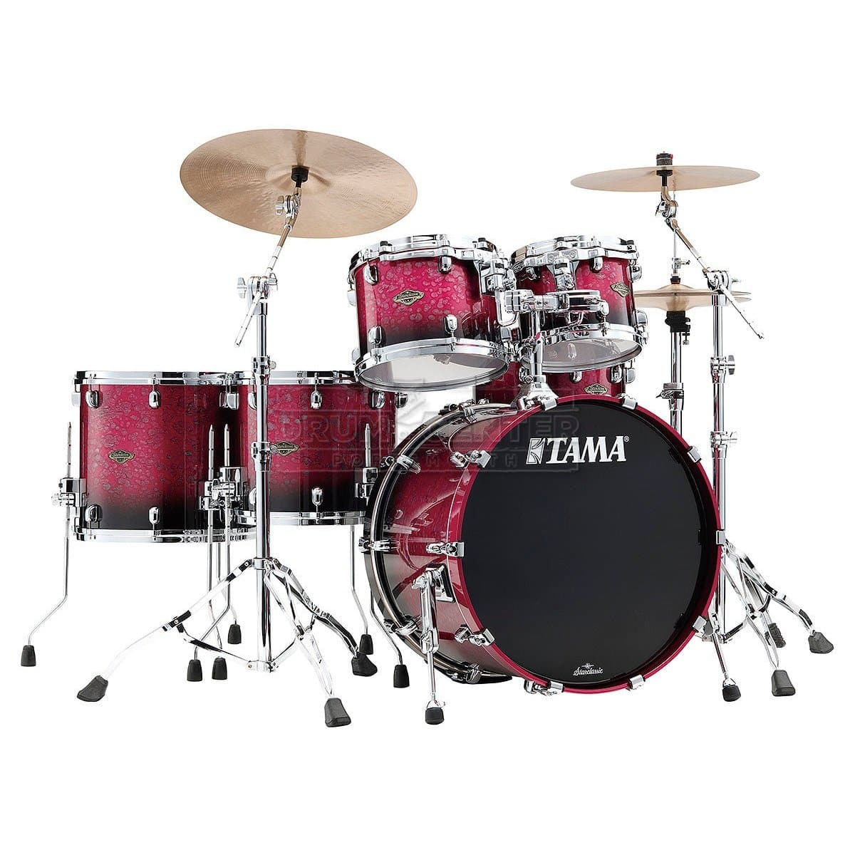 Tama Starclassic Walnut/Birch 5pc Drum Set w/22BD Molten Dark Raspberry Fade
