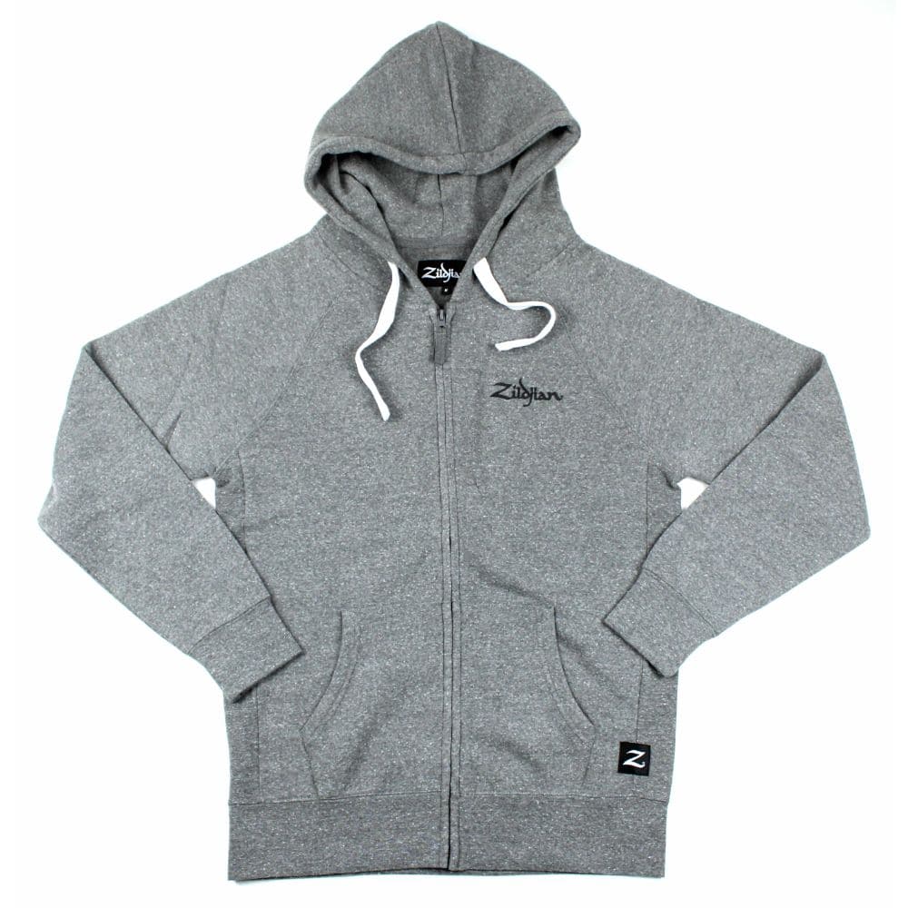 Zildjian Gray Zip Up Logo Hoodie MD